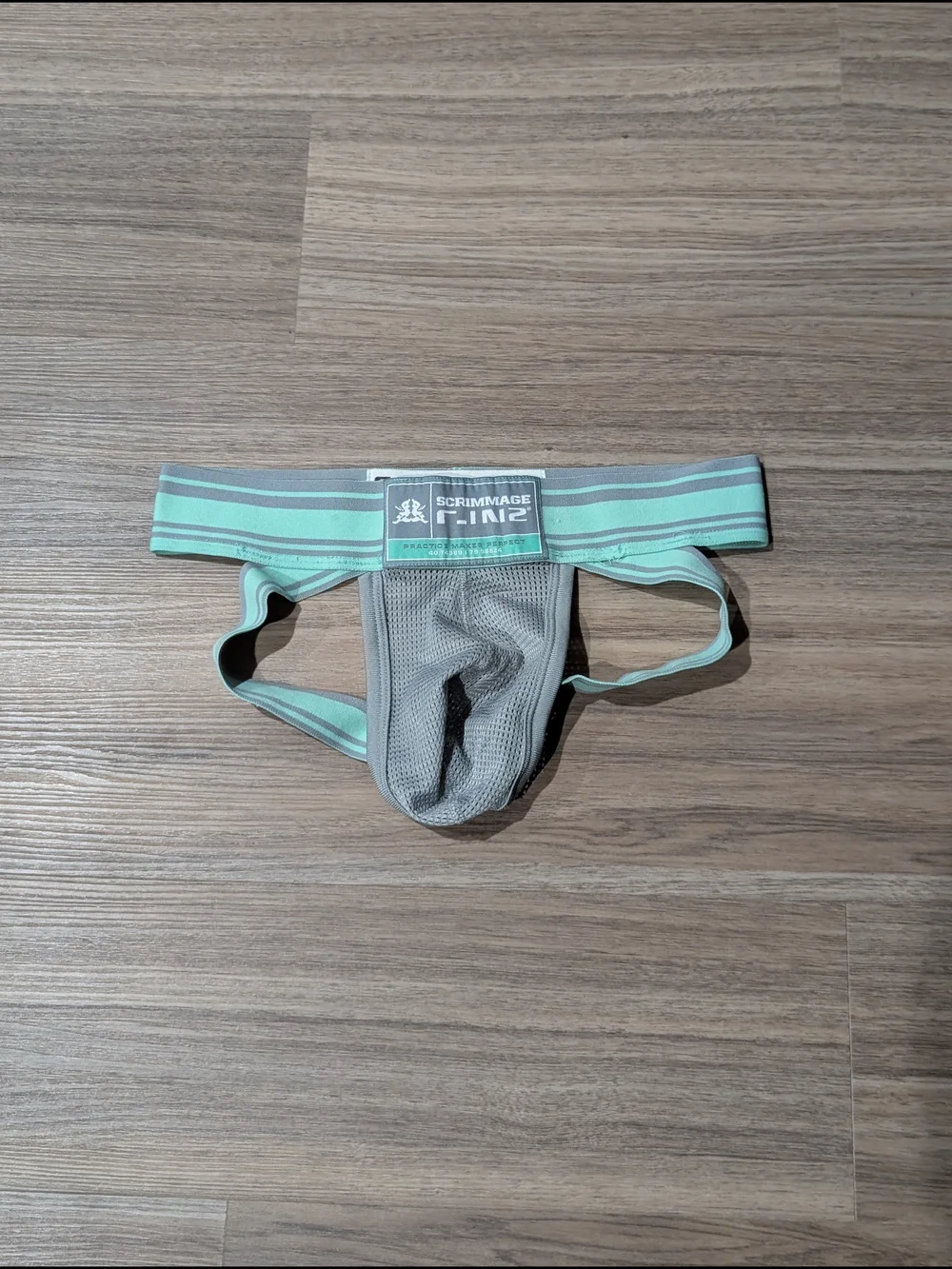 Scrimmage Line Men's Gray & Mint Athletic Jock Brief